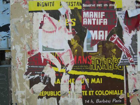 Paris, 2010. Affiche décoloniale vs. affiche antifa