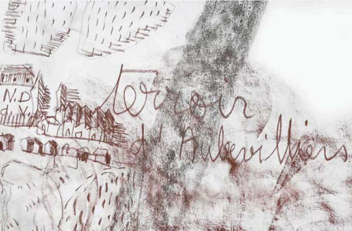 Chou pour chou, détail croquis préparatoire, Lise Terdjman, 2023