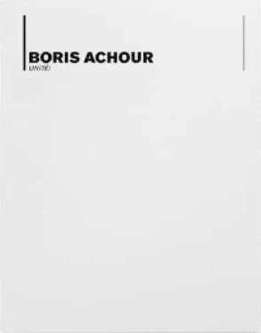 Couverture Unité, Boris Achour